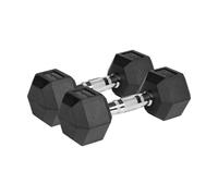 Pesas Rebeldes de hierro fundido engomado HEX 2x8 kg RBA-2325-08