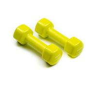 Pesas studio evergy - par de mancuernas hexagonales de vinilo 2 kg para gimnasio en casa y entrenamiento de fuerza. Halteres resistentes para fitness.