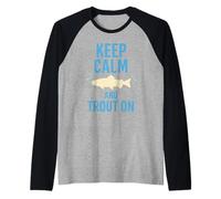 Pesca a Mosca Aguas del Norte Pesca Río Tranquilo Natural Camiseta Manga Raglan