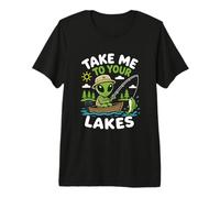 Pesca Alien Lago Vida Pescador OVNI Secuestro Nave Espacial Camiseta Premium