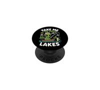 Pesca Alien Lago Vida Pescador OVNI Secuestro Nave Espacial PopSockets PopGrip Adhesivo