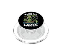 Pesca Alien Lago Vida Pescador OVNI Secuestro Nave Espacial PopSockets PopGrip para MagSafe