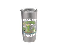 Pesca Alien Lago Vida Pescador OVNI Secuestro Nave espacial Vaso térmico de acero inoxidable de doble pared