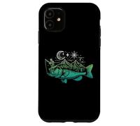 Pesca Bass Fish Mountain Star Fisherman Art Hombres Mujeres Niños Carcasa para iPhone 11