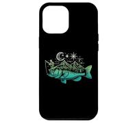 Pesca Bass Fish Mountain Star Fisherman Art Hombres Mujeres Niños Carcasa para iPhone 12 Pro MAX