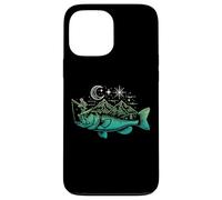 Pesca Bass Fish Mountain Star Fisherman Art Hombres Mujeres Niños Carcasa para iPhone 13 Pro MAX