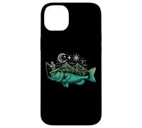 Pesca Bass Fish Mountain Star Fisherman Art Hombres Mujeres Niños Carcasa para iPhone 14 Plus