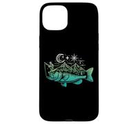 Pesca Bass Fish Mountain Star Fisherman Art Hombres Mujeres Niños Carcasa para iPhone 15 Plus