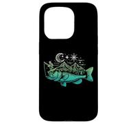 Pesca Bass Fish Mountain Star Fisherman Art Hombres Mujeres Niños Carcasa para iPhone 15 Pro