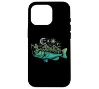 Pesca Bass Fish Mountain Star Fisherman Art Hombres Mujeres Niños Carcasa para iPhone 16 Pro