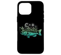 Pesca Bass Fish Mountain Star Fisherman Art Hombres Mujeres Niños Carcasa para iPhone 16 Pro MAX