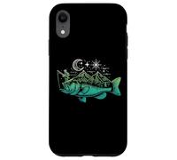 Pesca Bass Fish Mountain Star Fisherman Art Hombres Mujeres Niños Carcasa para iPhone XR