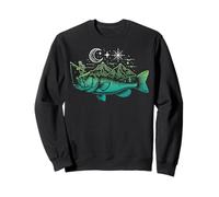 Pesca Bass Fish Mountain Star Fisherman Art Hombres Mujeres Niños Sudadera