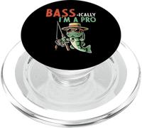Pesca Bass Ically Im Pro Funny Fisherman Hombres Mujeres Niños PopSockets PopGrip para MagSafe