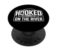 Pesca con Mosca Hooked On The River Pescador Rio PopSockets PopGrip Adhesivo