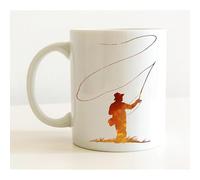 Pesca Con Mosca Tazas De Regalo Cerámica Tazas Té Graciosa Tazón Regalos Novedosos Para Colegas Oficina Novios 330Ml