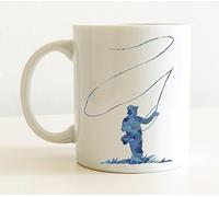 Pesca Con Mosca Tazón Novedad Tazas Té Graciosa Tazón De Café Regalos Novedosos Para Oficina Familiares Colegas 330Ml