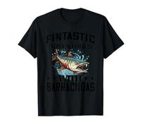 Pesca de Peces de Agua Salada Fantástica Aventura Aleta Barracuda Camiseta
