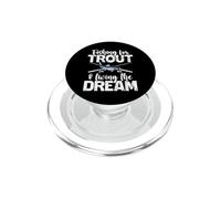 Pesca de truchas y Vivir la Trucha de ensueño PopSockets PopGrip para MagSafe