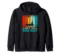Pesca Divertida Las Cosas Buenas Vienen a Aquellos Que ceban Sudadera con Capucha