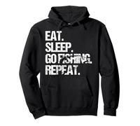Pesca - Eat Sleep go Fishing Repeat Pescado Sudadera con Capucha