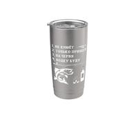 Pesca El pez no muerde Diciendo en ruso Rusia Vaso térmico de acero inoxidable de doble pared