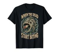 Pesca embrujada Cuando los Muertos comienzan a morder Peces de Terror Camiseta