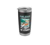Pesca en Lago di Ledro Vaso térmico de acero inoxidable de doble pared