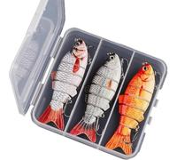 Pesca engaños múltiples Conjuntos Kits de Pesca Lenta hundimiento Realista Swimbait biónico para Agua Dulce calabozos de Agua Salada Trouta de bajo