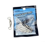 Pesca giratoria de acero inoxidable resistente para pesca de bagre Mako y atún con sistema de conexión dual para anillo (3/0)