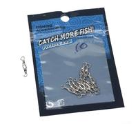 Pesca giratoria de acero inoxidable resistente para pesca de bagre Mako y atún con sistema de conexión dual para anillo (10)