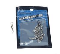 Pesca giratoria de acero inoxidable resistente para pesca de bagre Mako y atún con sistema de conexión dual para anillo (8)