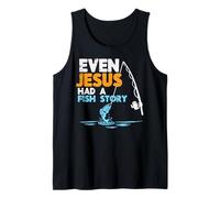 Pesca Incluso Jesús Tenía Historia De Peces Cristianos Hombres Mujeres Niños Camiseta sin Mangas