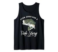 Pesca Incluso Jesús Tenía Historia De Pescado Divertido Bass Papá Christian Camiseta sin Mangas