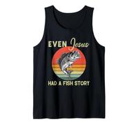 Pesca Incluso Jesús Tenía Historia De Pescado Divertido Bass Papá Christian Camiseta sin Mangas