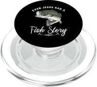 Pesca Incluso Jesús Tenía Historia De Pescado Divertido Bass Papá Christian PopSockets PopGrip para MagSafe