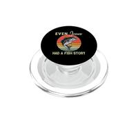 Pesca Incluso Jesús Tenía Historia De Pescado Divertido Bass Papá Christian PopSockets PopGrip para MagSafe