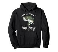 Pesca Incluso Jesús Tenía Historia De Pescado Divertido Bass Papá Christian Sudadera con Capucha
