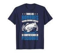 Pesca Mejores Se Convirtieron En Pescadores Pescador Camiseta, Hombre, Azul Marino, S