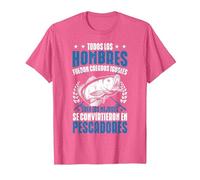 Pesca Mejores Se Convirtieron En Pescadores Pescador Camiseta, Hombre, Rosa Jaspeado, S