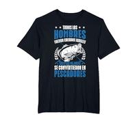 Pesca Mejores Se Convirtieron En Pescadores Pescador Camiseta, Hombre Tallas Grandes, Negro, 6X Alto