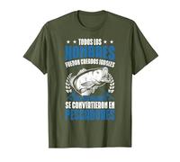 Pesca Mejores Se Convirtieron En Pescadores Pescador Camiseta, Hombre, Verde Oliva, M