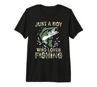 Pesca, para niños | Just A Boy Who Loves Fishing, Camo Camiseta Premium