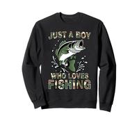 Pesca, para niños | Just A Boy Who Loves Fishing, Camo Sudadera