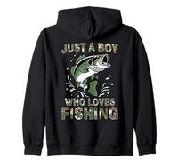 Pesca, para niños | Just A Boy Who Loves Fishing, Camo Sudadera con Capucha