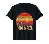 Pesca Pescado Cast Fisher Mining Nakamoto HODL & carrete Bitcoin Camiseta