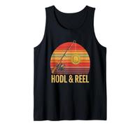 Pesca Pescado Cast Fisher Mining Nakamoto HODL & carrete Bitcoin Camiseta sin Mangas