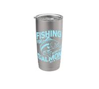 Pesca por la gloria Un salmón a la vez Pesca del salmón Vaso térmico de acero inoxidable de doble pared