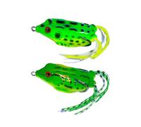 Pesca Ranas engaños con Manchas Negras diseño Realista Oculto Ganchos de Pescado Patas Suaves y Falda Topwater Bass Snakehead Pesca Cebo