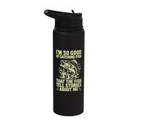 Pesca, Soy tan bueno en la captura de peces, Pescador, Pescador Stainless Steel Insulated Water Bottle